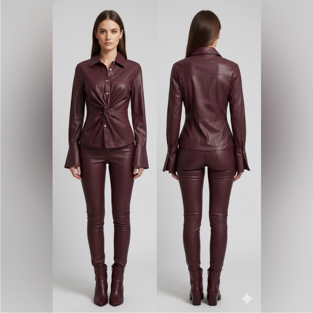 Jonathan Simkhai Louisa Vegan Leather Top Size 4 NWOT - Picture 6 of 6